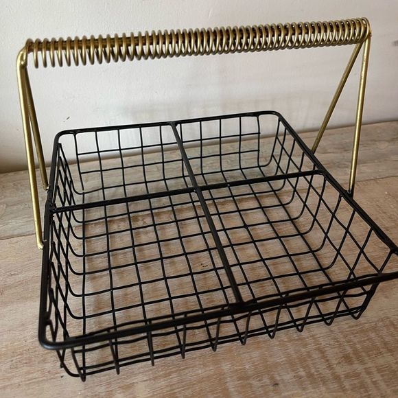 New Vintage Kitchen Caddy with Gold Handle - Picture 7 of 13